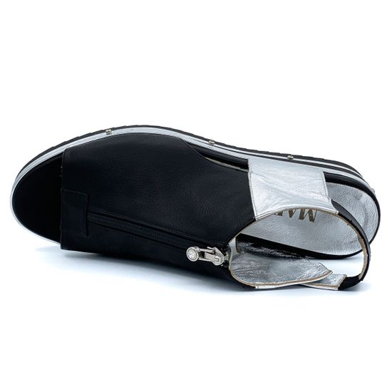 Босоножки Mara черно-серебряные - фото 5, 