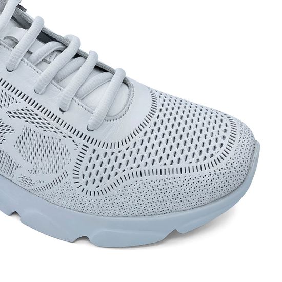 Кроссовки Lab Milano белые кожаные перфорированные - фото 6, 