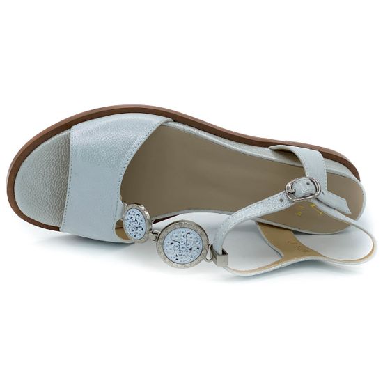 Босоножки Cover белые кожаные - фото 5, 