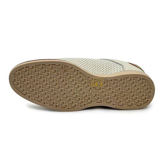 Полуботинки LAB MILANO бежевые кожаные перфорированные - фото 4, 009LAB1928 LAB BEIGE