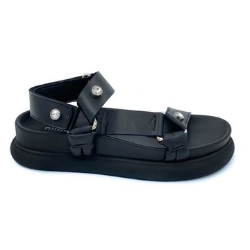 Босоножки Nila&amp;Nila черные кожаные - фото 1, ROE302 NIL