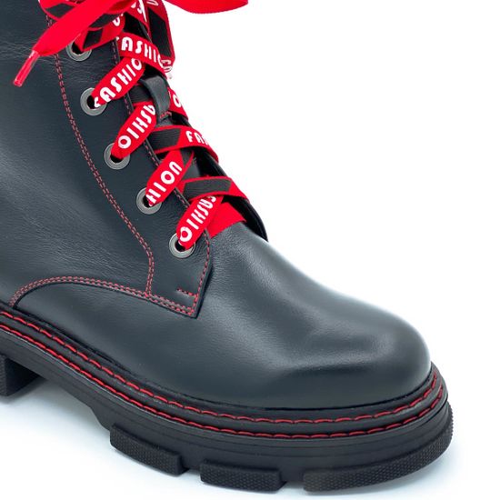 Ботинки Cover черные кожаные Байка - фото 6, 46783-1 COV