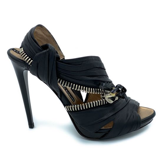 Босоножки Baldinini черные кожаные - фото 1, 166006 BAL