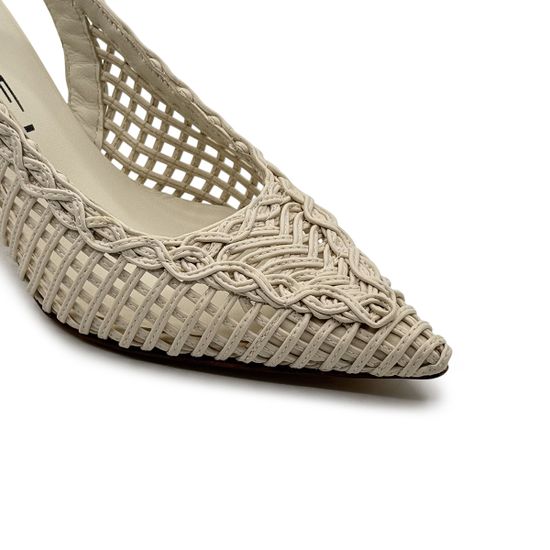 Туфли слингбэк Tiffi светло-бежевые кожаные - фото 6, G400/70G TI BEIGE