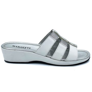 Сабо Marzetti белые кожаные - фото 1, 7016 MZ