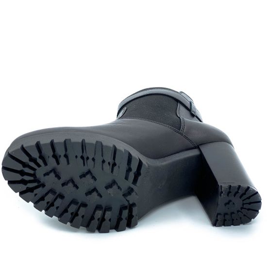 Ботильоны Cover черные кожаные байка - фото 4, 