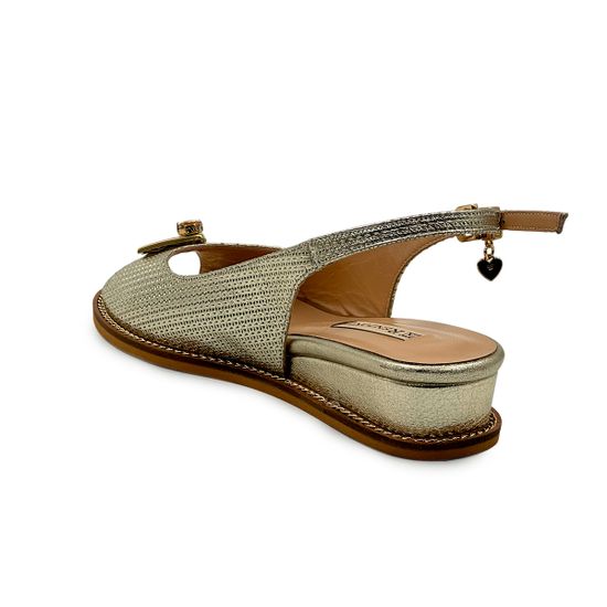 Босоножки ilasio Renzoni золотистые кожаные - фото 3, H6590 IR ORO