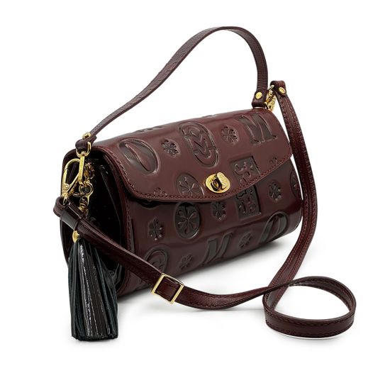 Сумка Marino Orlandi бордовая кожаная - фото 2, 4536 MO BORDO