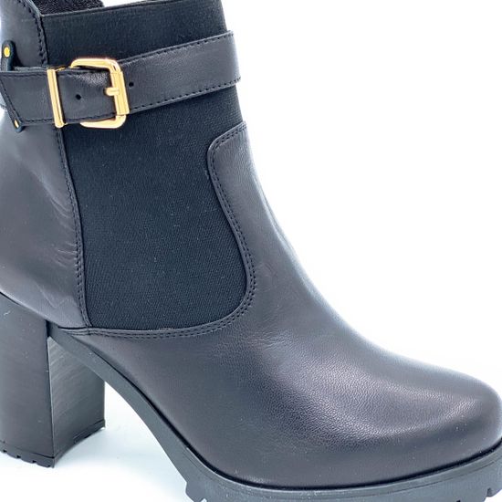 Ботильоны Cover черные кожаные байка - фото 5, 