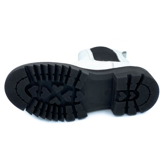 Ботинки Cover белые кожаные МЕХ - фото 4, 533203-2 COV