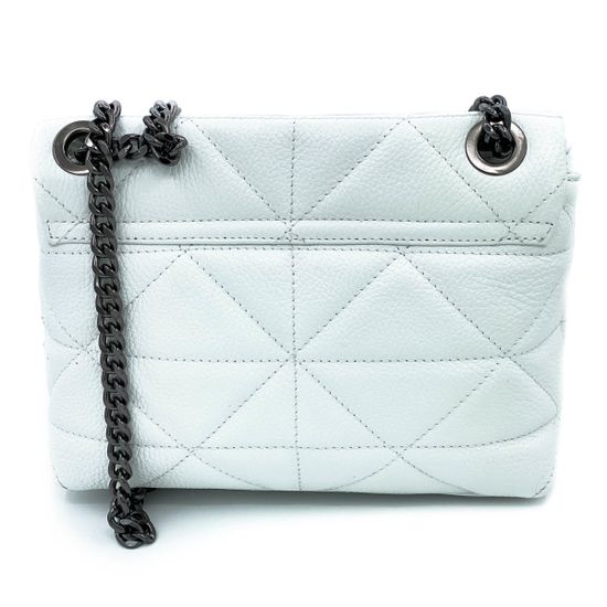 Сумка Di Gregorio белая кожаная - фото 3, 