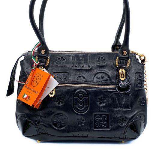 Сумка Marino Orlandi черная кожаная - фото 5, 