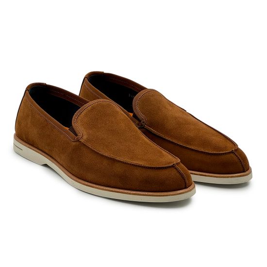 Слипоны Giampieronicola коричневые замшевые - фото 8, B40282C GPN MORO