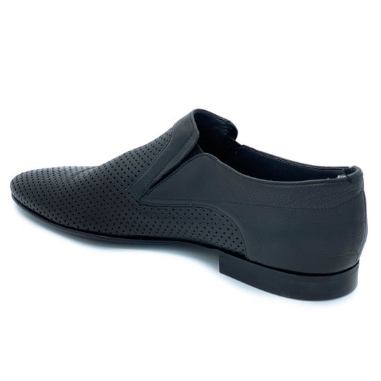 Туфли Baldinini черные кожаные со сквозной перфорацией - фото 3, 