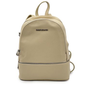 Сумка-рюкзак Di Gregorio бежевая &quot;Latte&quot; кожаная - фото 1, 8509 DG LATTE