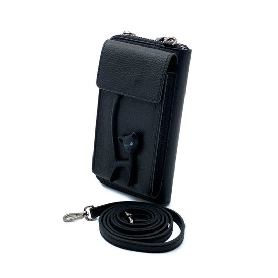 Клатч Renato Angi черный кожаный - фото 2, 