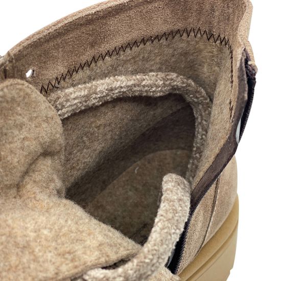 Ботинки Tiffi бежевые замшевые на шерсти - фото 7, A418 TI COCCO
