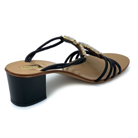 Босоножки Baldinini черные кожаные - фото 3, 