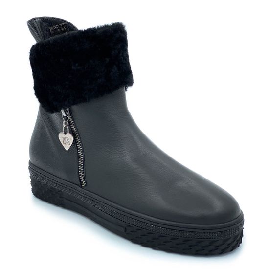 Ботинки Ilasio Renzoni черные кожаные Байка - фото 2, 4639 IR