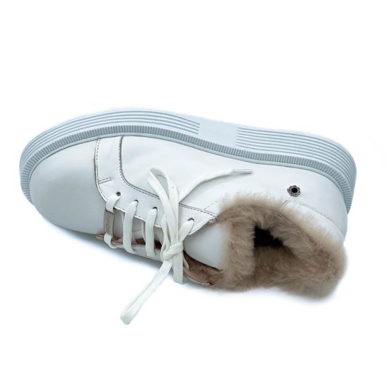 Ботинки Tuffoni белые кожаные МЕХ - фото 5, 1522114LF TUF