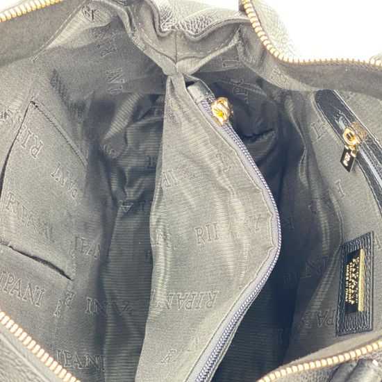 Сумка Ripani черная комбинация кожи и замши - фото 4, 