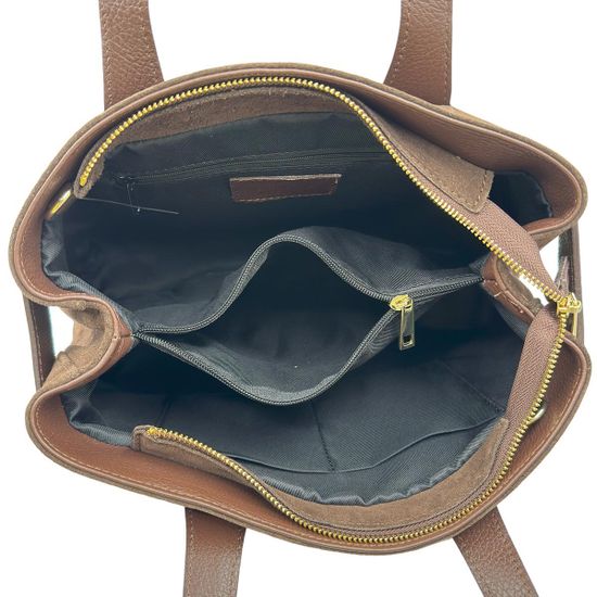 Сумка NILA&amp;NILA коричневая замша/кожа - фото 5, BNN7000 NIL TOBACCO