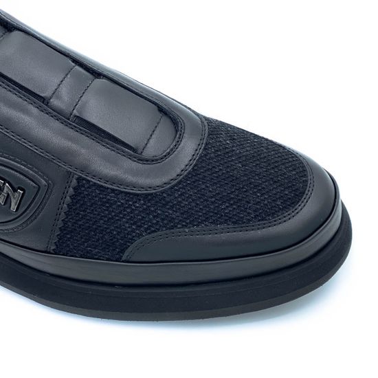 Кроссовки Giampieronicola черные кожаные утеплитель - шерсть - фото 6, 