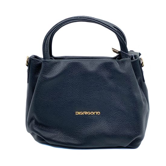 Сумка Di Gregorio черная кожаная - фото 1, 8810 DG NERO