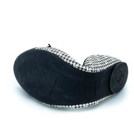 Балетки Giada Gabrielli черно-белые кожаные - фото 3, 