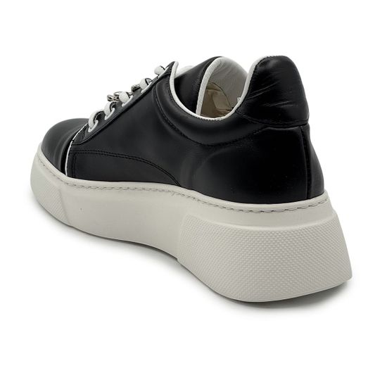 Кеды CV COVER черные кожаные демисезонные - фото 3, 456-02 COV NERO