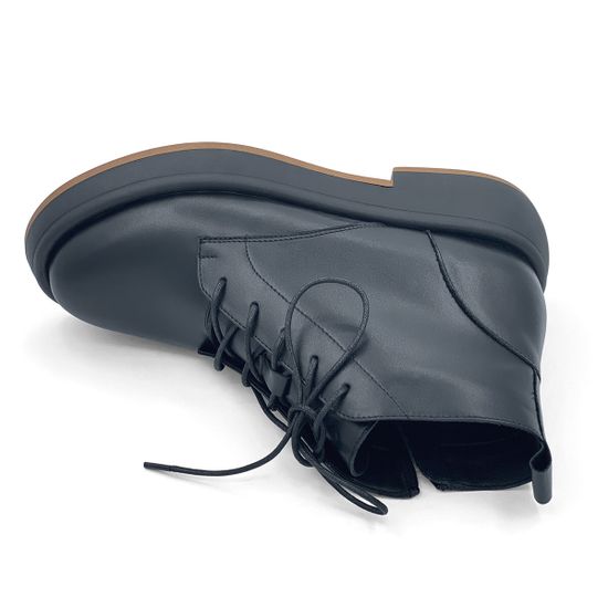 Ботинки CV Cover черные кожаные на байке - фото 5, 27123-1 COV