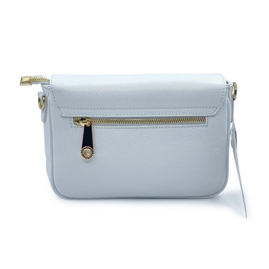 Сумка кросс-боди Di Gregorio белая кожаная - фото 3, 8889 DG BIANCO