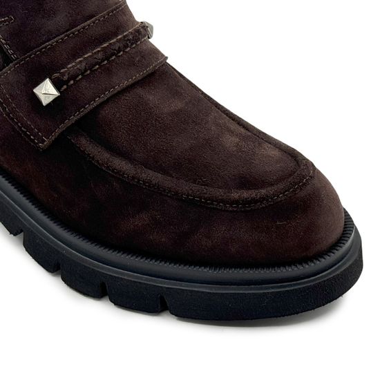 Ботинки Donna Soft коричневые замшевые на меху - фото 6, DS2449M DS MORO