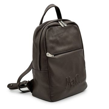 Рюкзак Marina Creazioni унисекс коричневый кожаный - фото 2, B7094 MC MORO