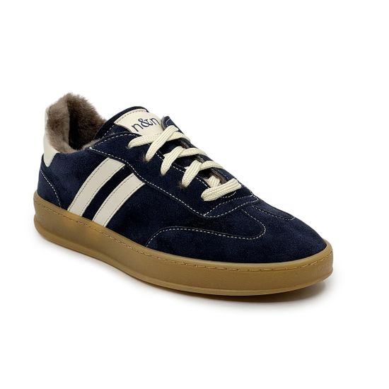 Кеды NILA&NILA темно-синие замшевые на меху - фото 2, MAS120M NIL BLU