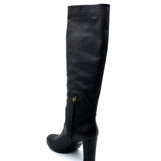 Сапоги Renzi черные кожаные МЕХ - фото 3, 471519 RZ NAPPA