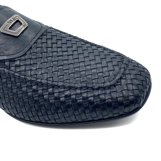 Туфли Giampieronicola черные кожаные плетеные с фурнитурой - фото 6, 43805 GPN