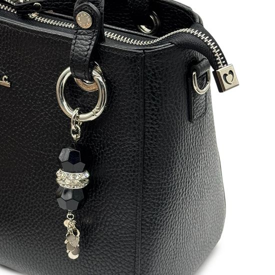 Сумка Marina Creazioni черная кожаная SWAROVSKI - фото 7, B6931 MC NERO SWAROVSKI