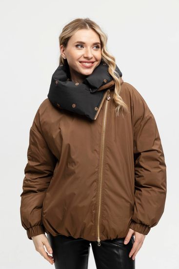 Пуховик Tuffoni коричнево-черный - фото 2, 