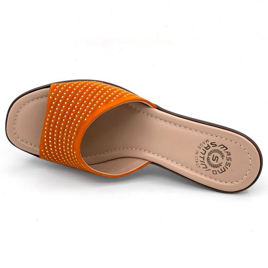 Сабо Santini замшевые оранжевые - фото 4, 