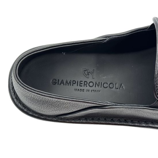 Слипоны GIAMPIERONICOLA черные кожаные - фото 7, 45402A GPN