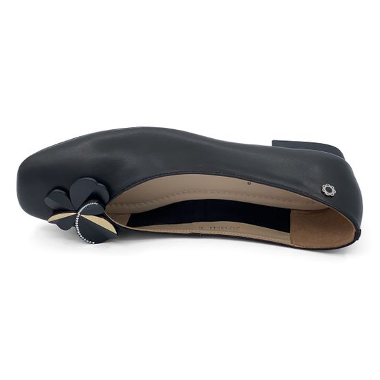 Туфли Tuffoni черные кожаные с цветком - фото 5, 