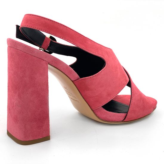 Босоножки Renzi замшевые розовые - фото 3, 522210B RZ