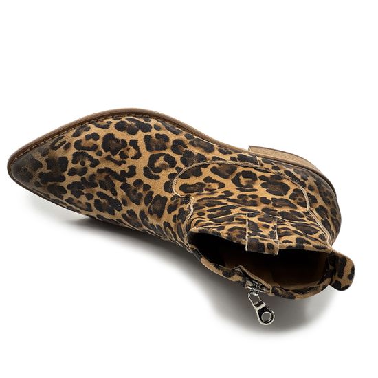 Казаки MIMMU леопардовые замшевые демисезонные - фото 5, M374M8 MIM LEO