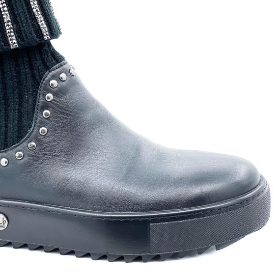 Ботинки женские Lab Milano черные на меху - фото 6, A13310-1 LAB