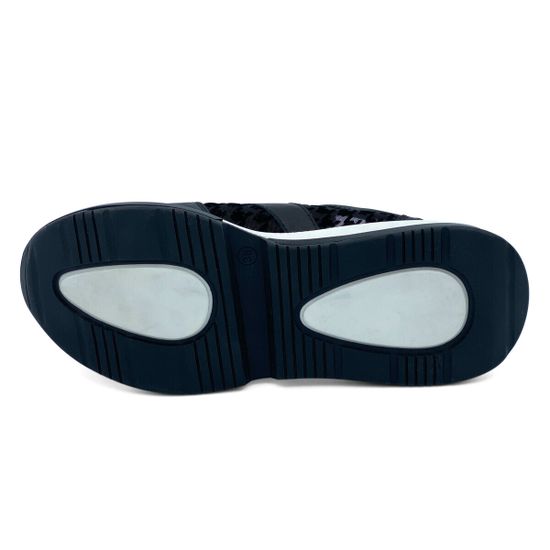 Кроссовки NILA NILA с прозрачной вставкой черные кожа/текстиль - фото 4, NO5823 NIL NERO