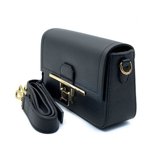 Клатч Di Gregorio черный кожаный - фото 2, 