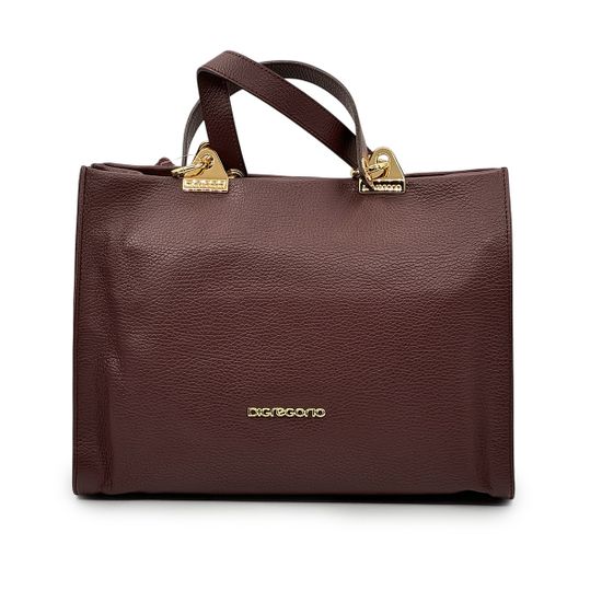 Сумка Di Gregorio бордовая кожаная - фото 1, 1974 DG BORDEAUX