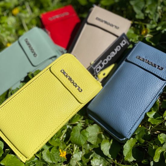 Сумочка кросс-боди Di Gregorio кожаная желтая - фото 4, 