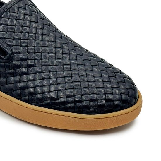 Слипоны Giampieronicola синие кожа плетеная - фото 6, H44557C GPN BLU